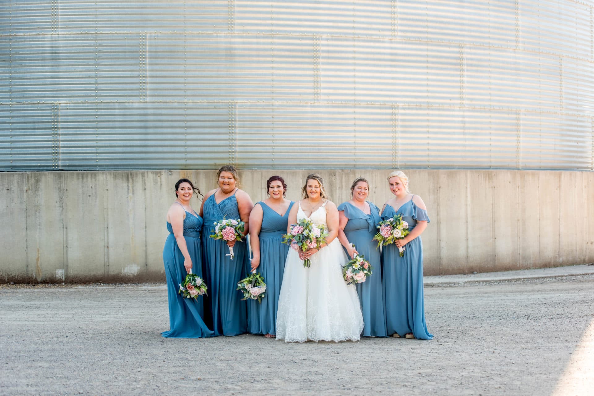 Bridesmaids in Blue