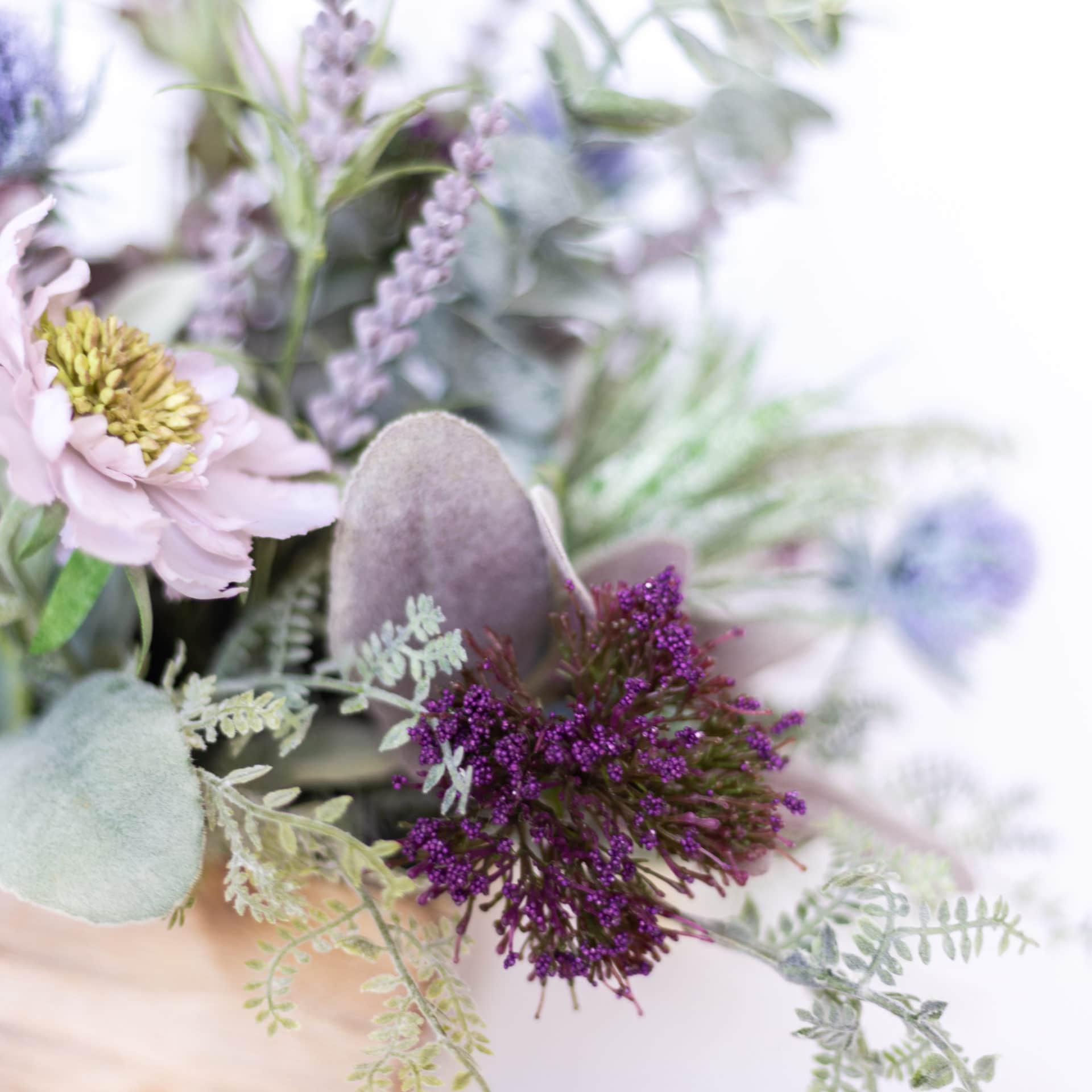 Faux Purple Wedding Flowers