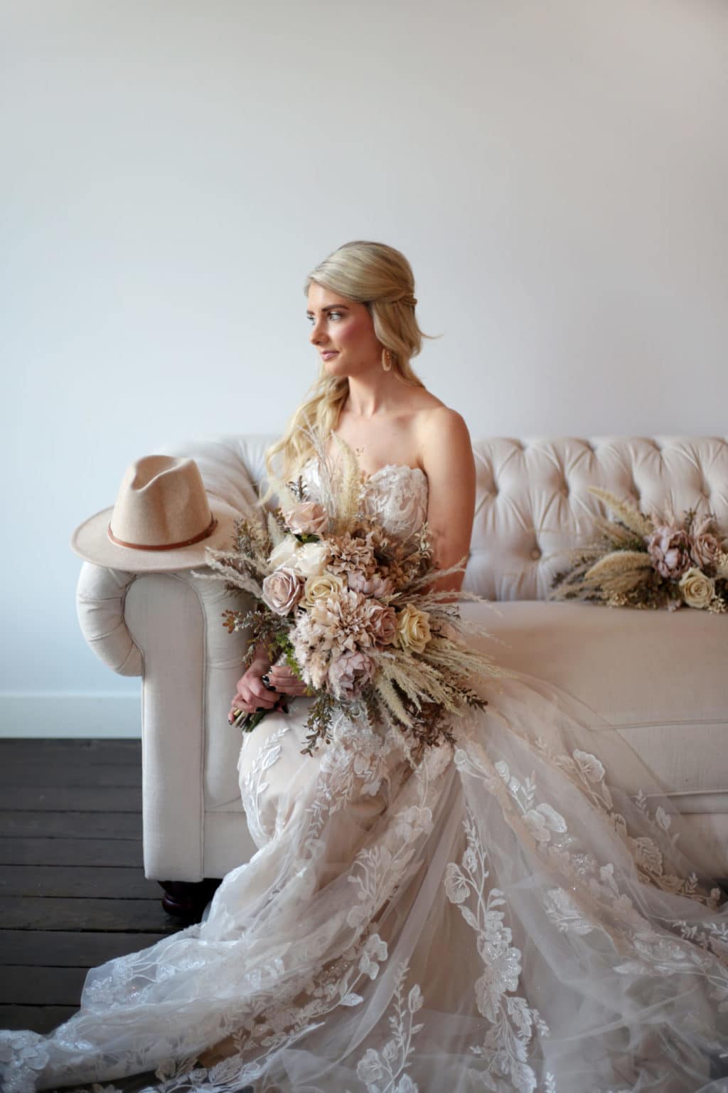 marie collection boho brides wedding bouquet for rent