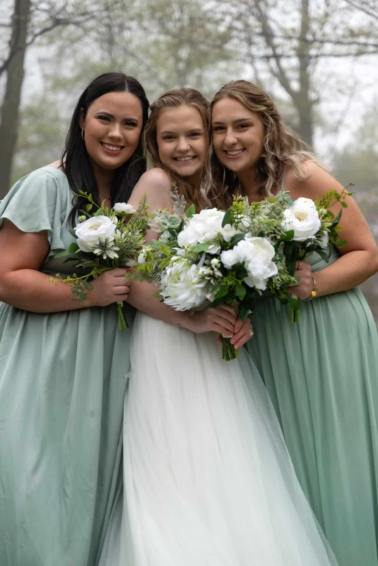 Bridesmaids in Sage Green
