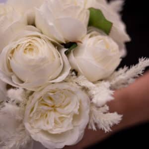 Debra White Round Wedding Flowers Bouquets