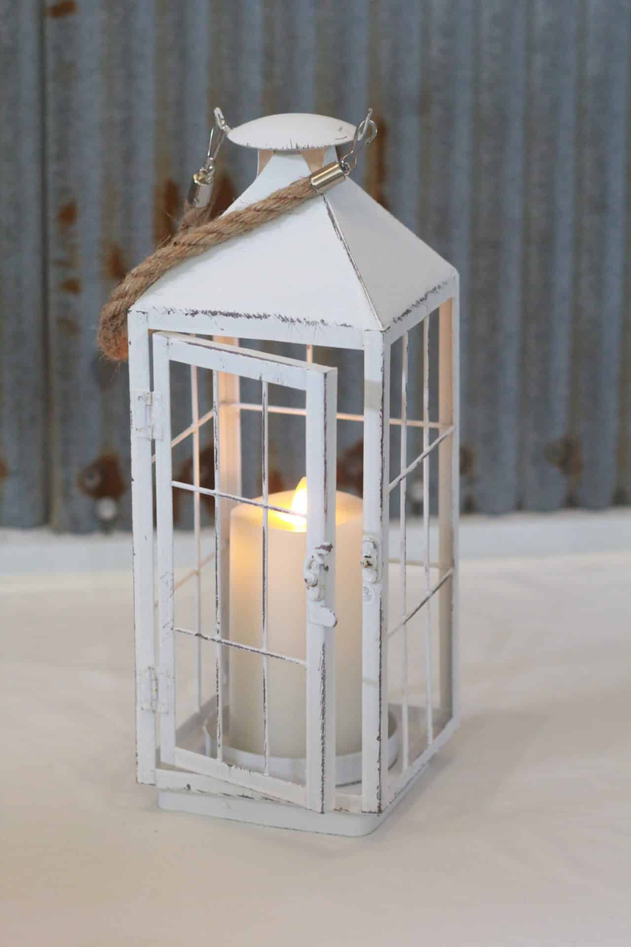 White Rustic Lantern Wedding Decor Rentals