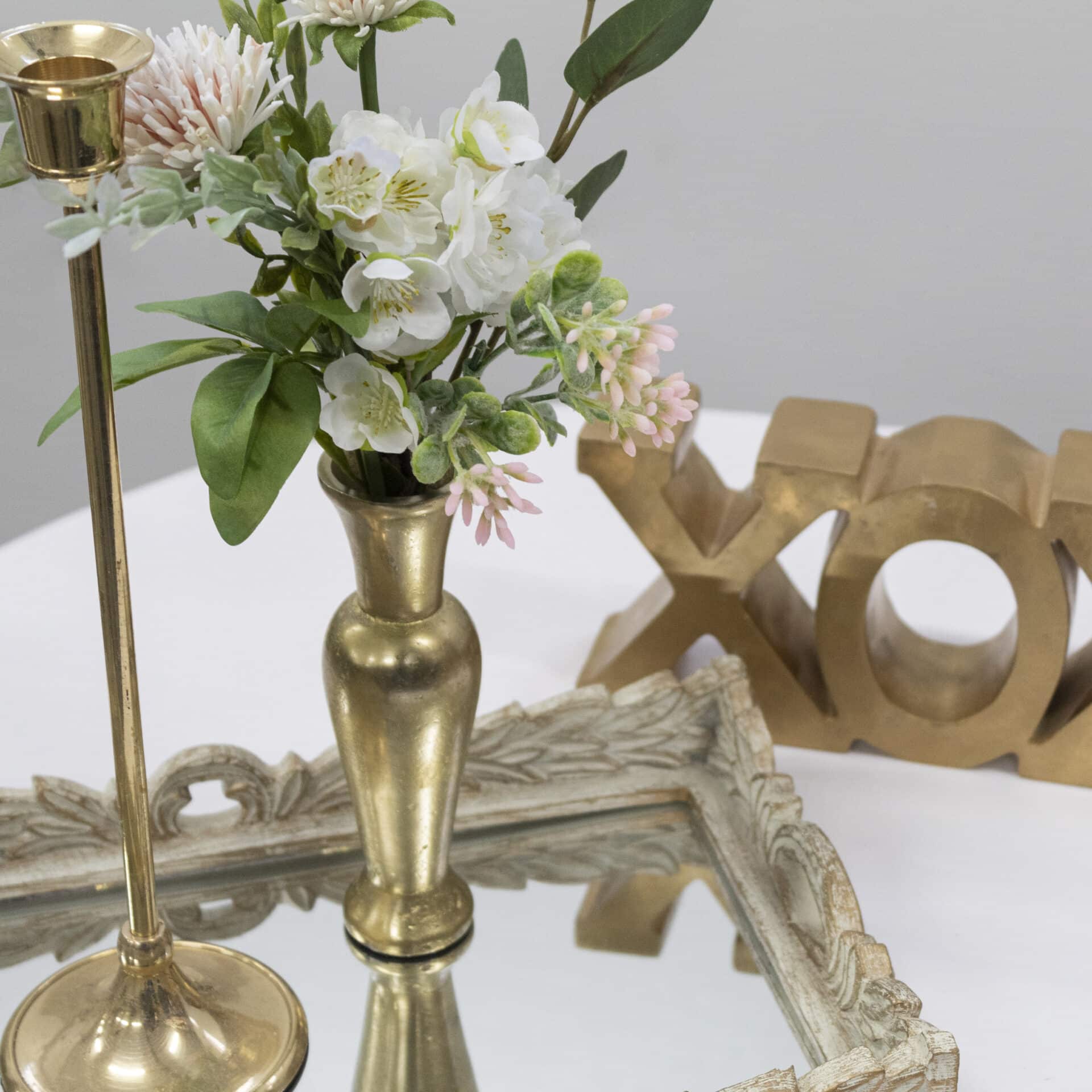 Gold Bud Vase Decor Rental