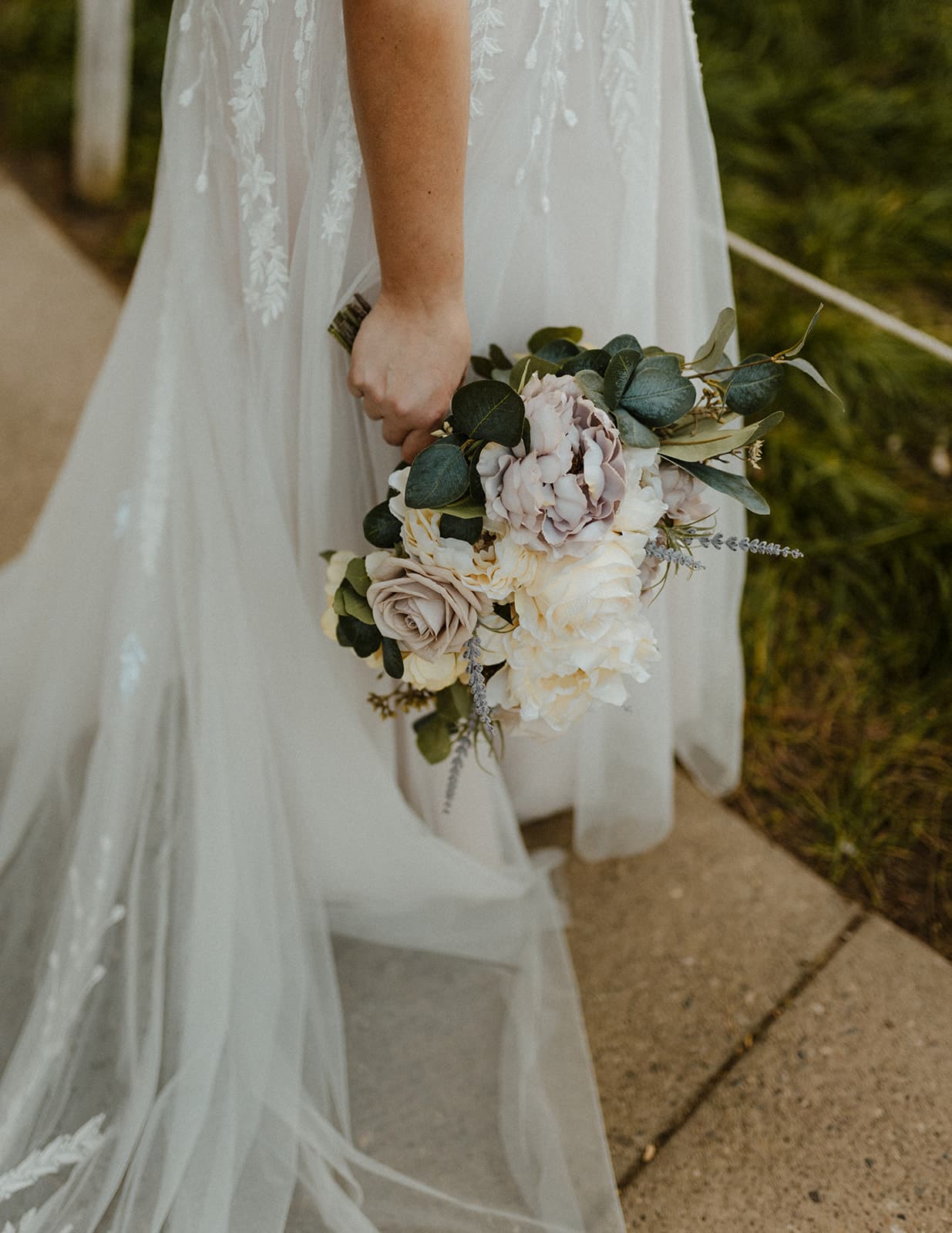 Muted Pastel Wedding Bouquet