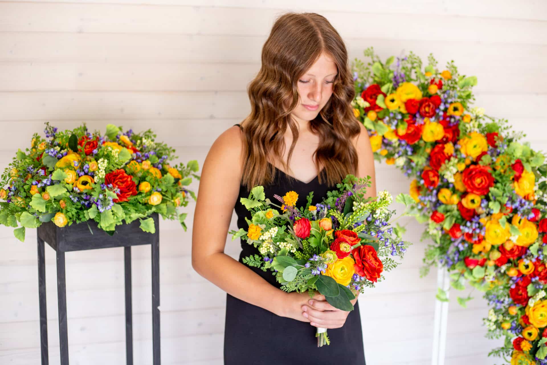 Colorful Faux Wedding Flowers Leah Marie