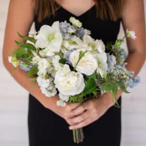 Blue Faux Wedding Flowers Bouquet