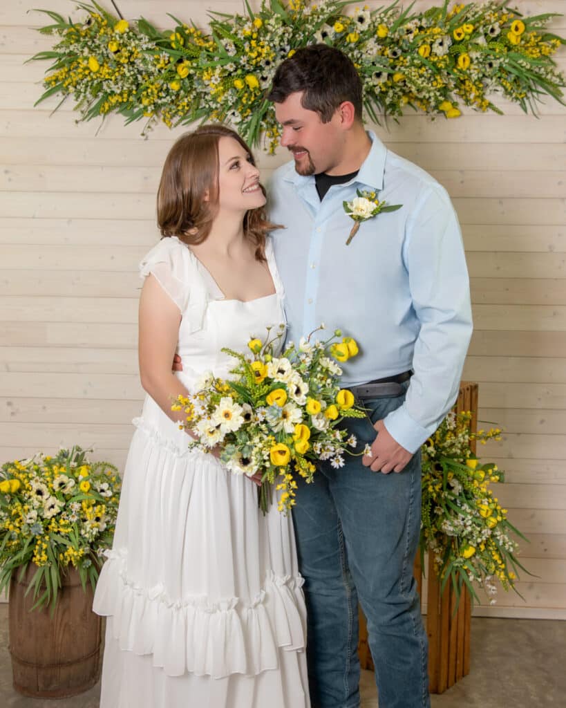 Bold Yellow Wildflower Wedding Bouquet