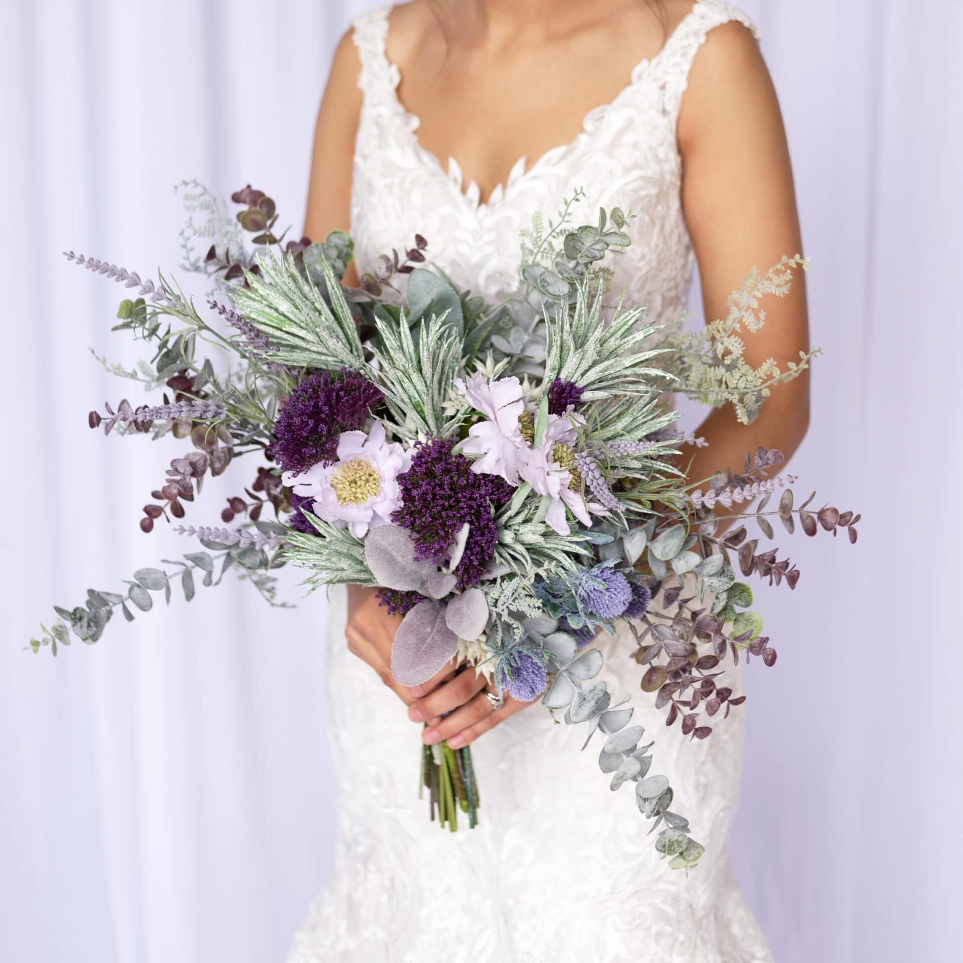 Purple and Lilac Boho Wedding Bouquet