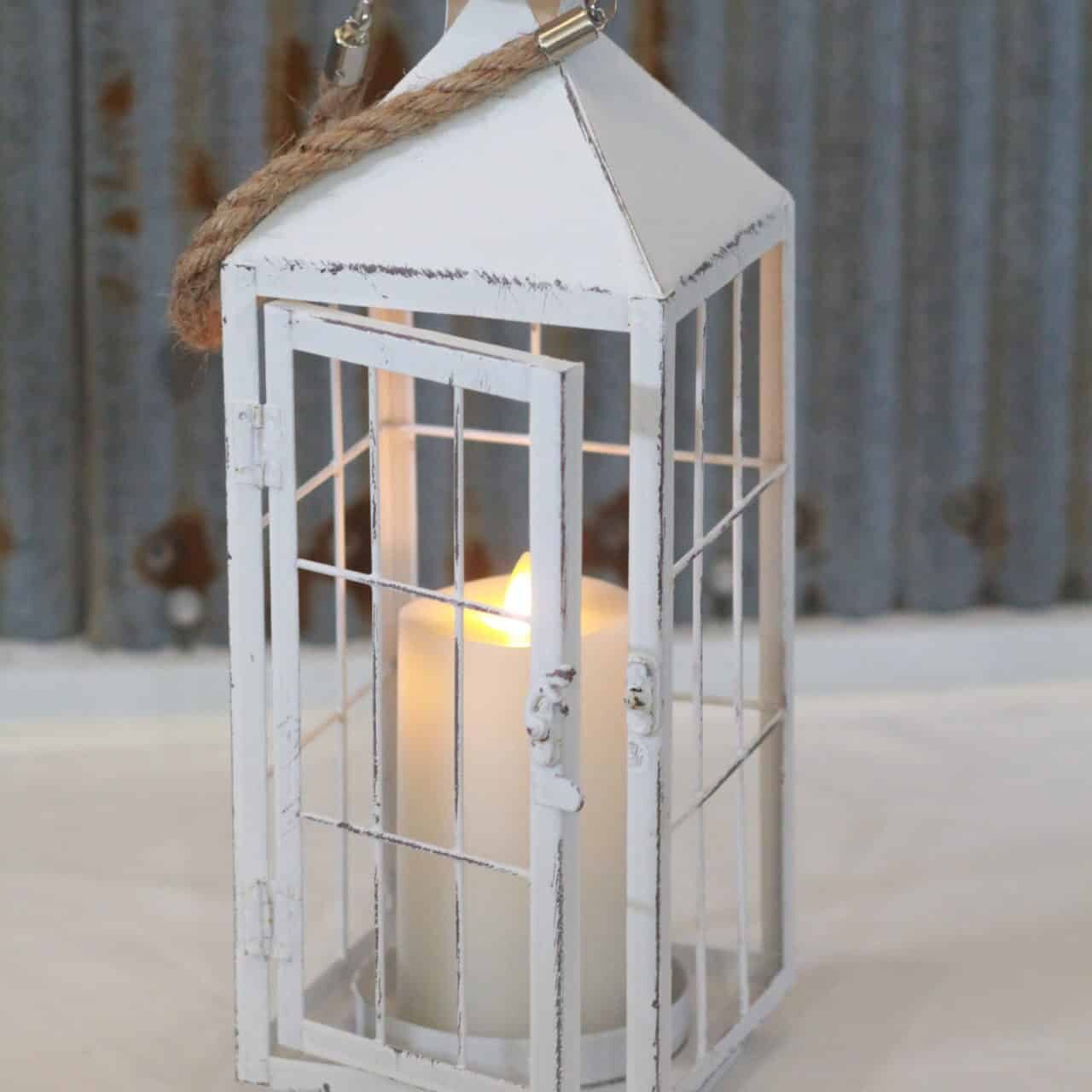 White Rustic Lantern Wedding Decor Rentals